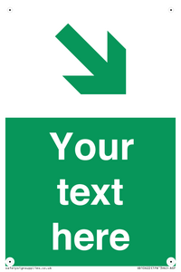 Custom Safe condition: Green Down right arrow